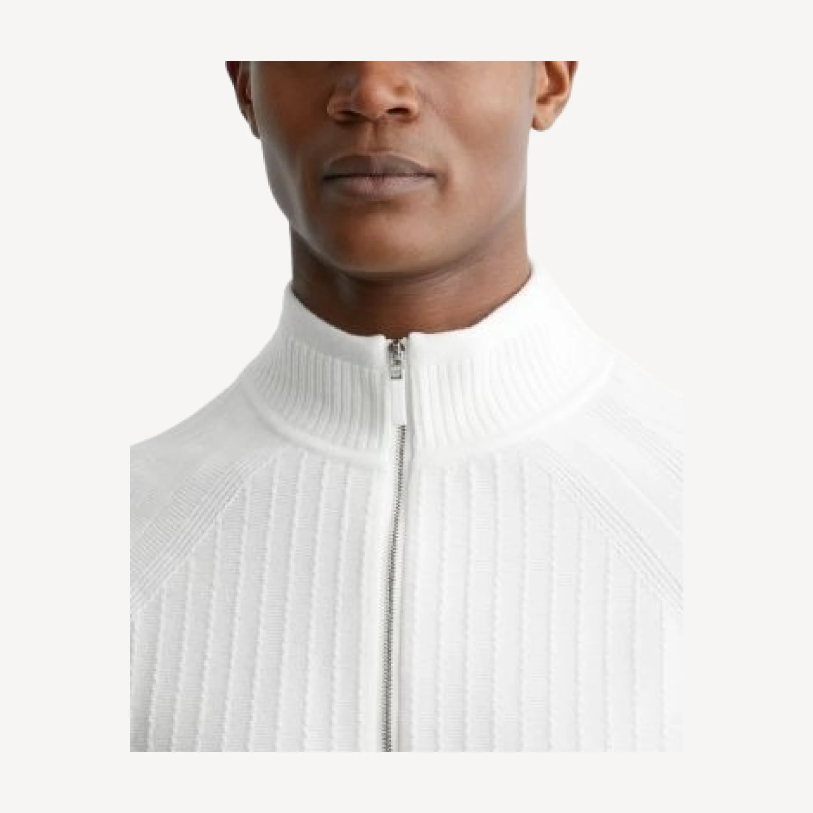 Reiss Aldershot Half Zip Funnel Textured Jumper Sweater