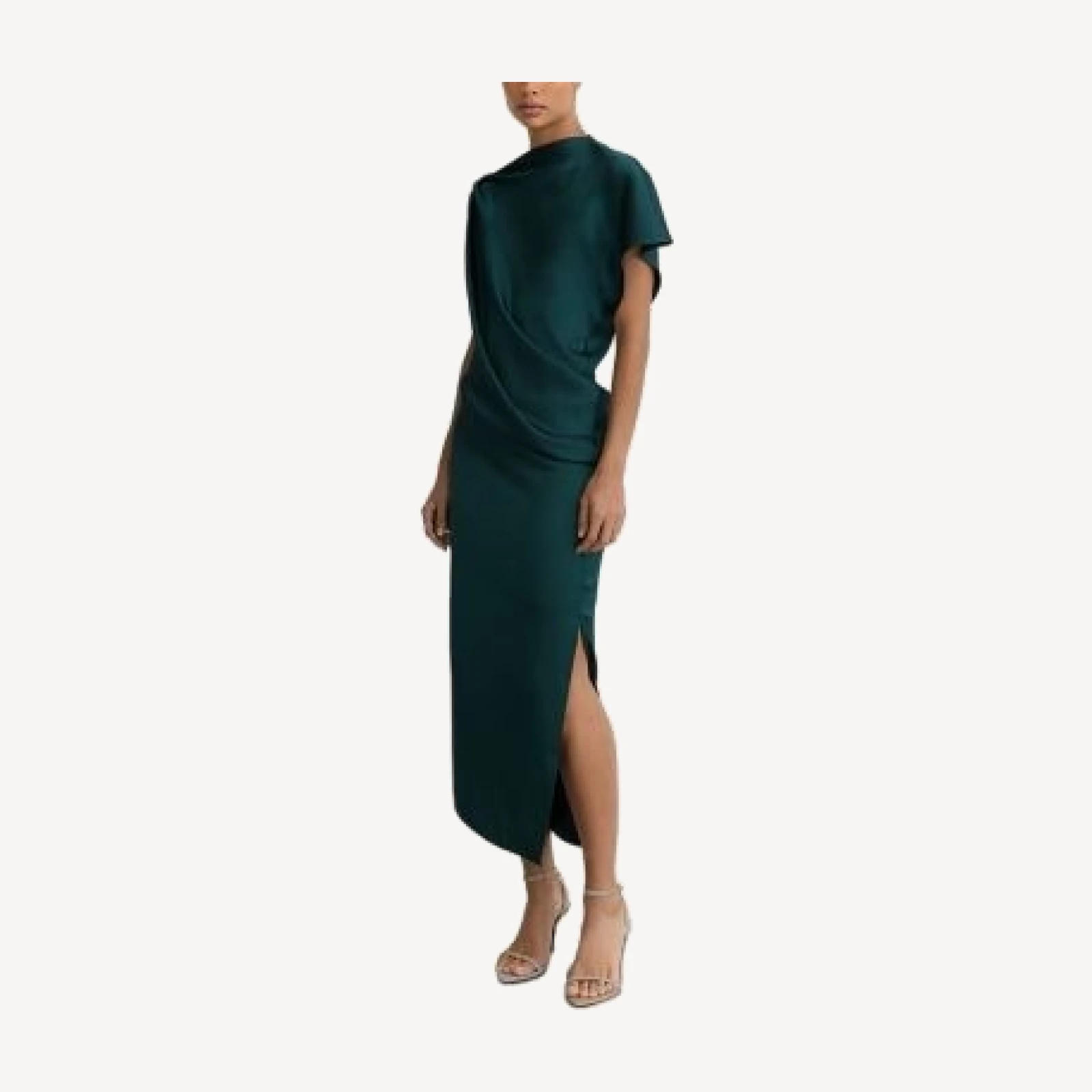 Reiss Kenzie Drape Midi Dress