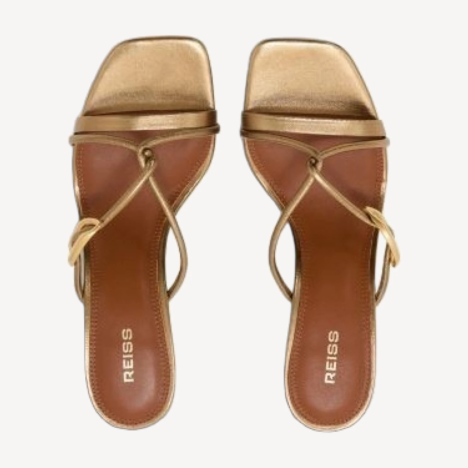 Reiss Women's Alex Metallic Sandals