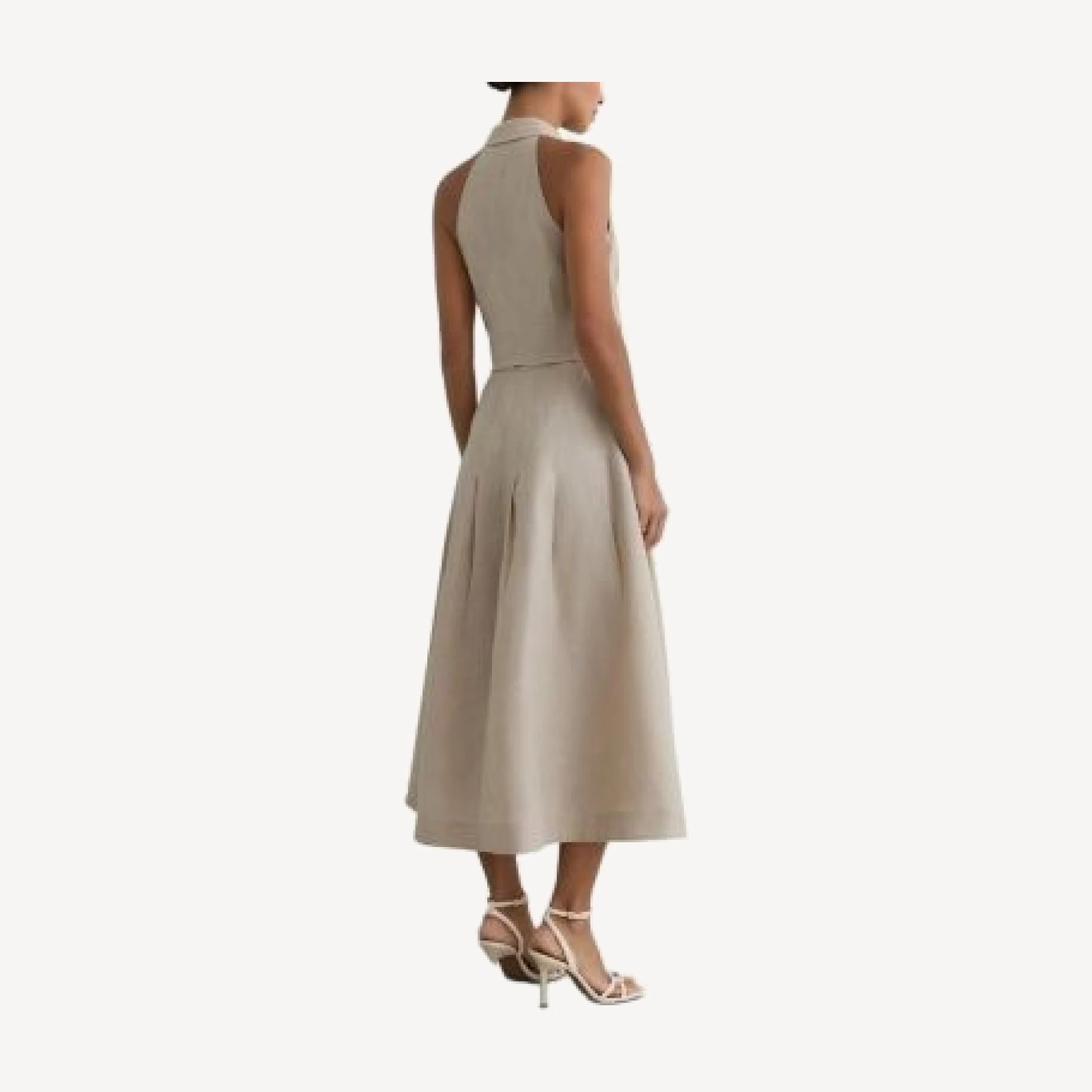 Reiss Tara Linen Midi Dress