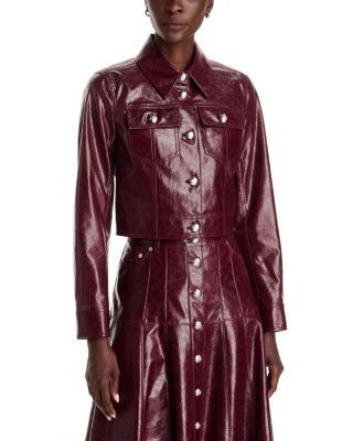 Cinq a Sept Lexie Tumbled Faux Leather Jacket