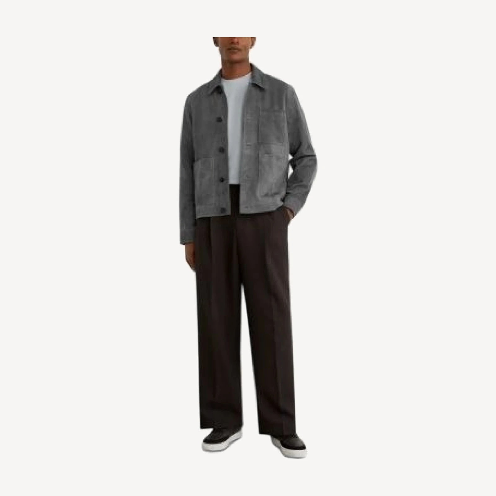 Reiss Wilstead Suede Trucker Jacket