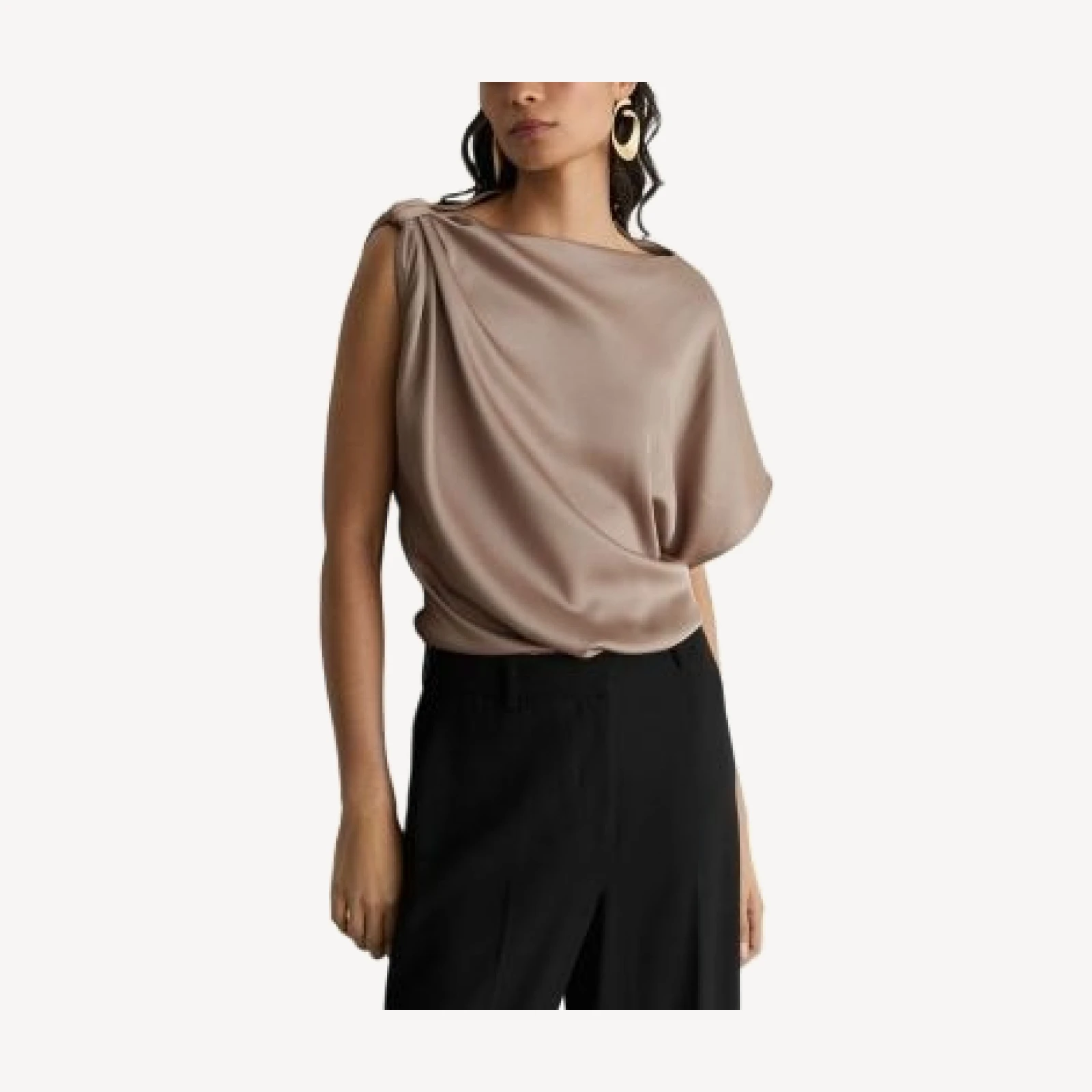 Reiss Kezia Asymmetric Draped Top
