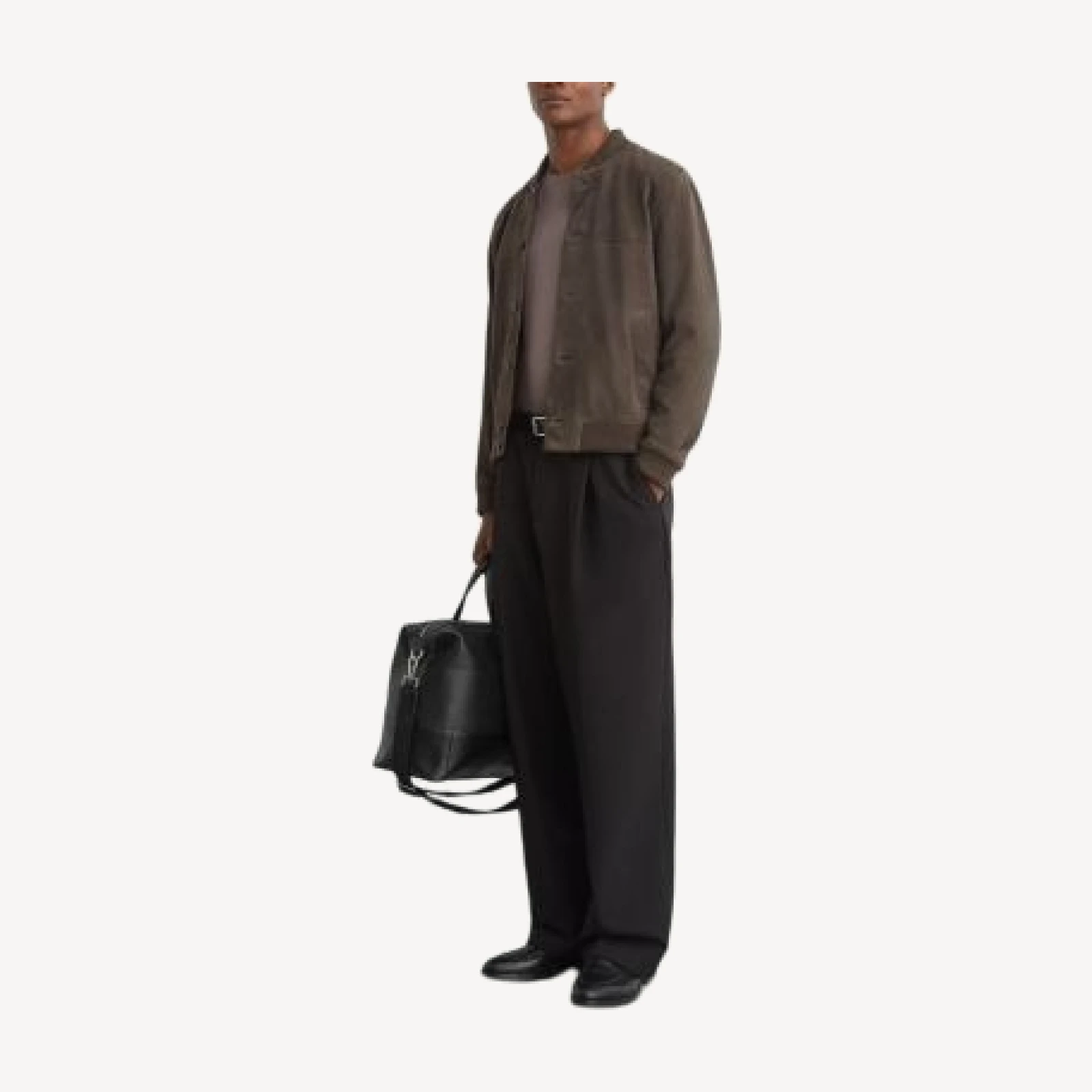 Reiss Mountford Suede Bomber Jacket