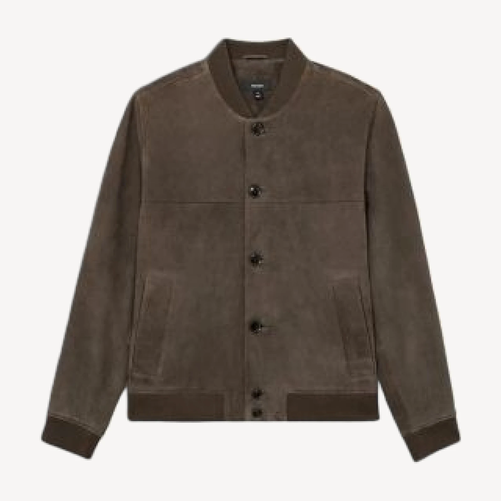 Reiss Mountford Suede Bomber Jacket