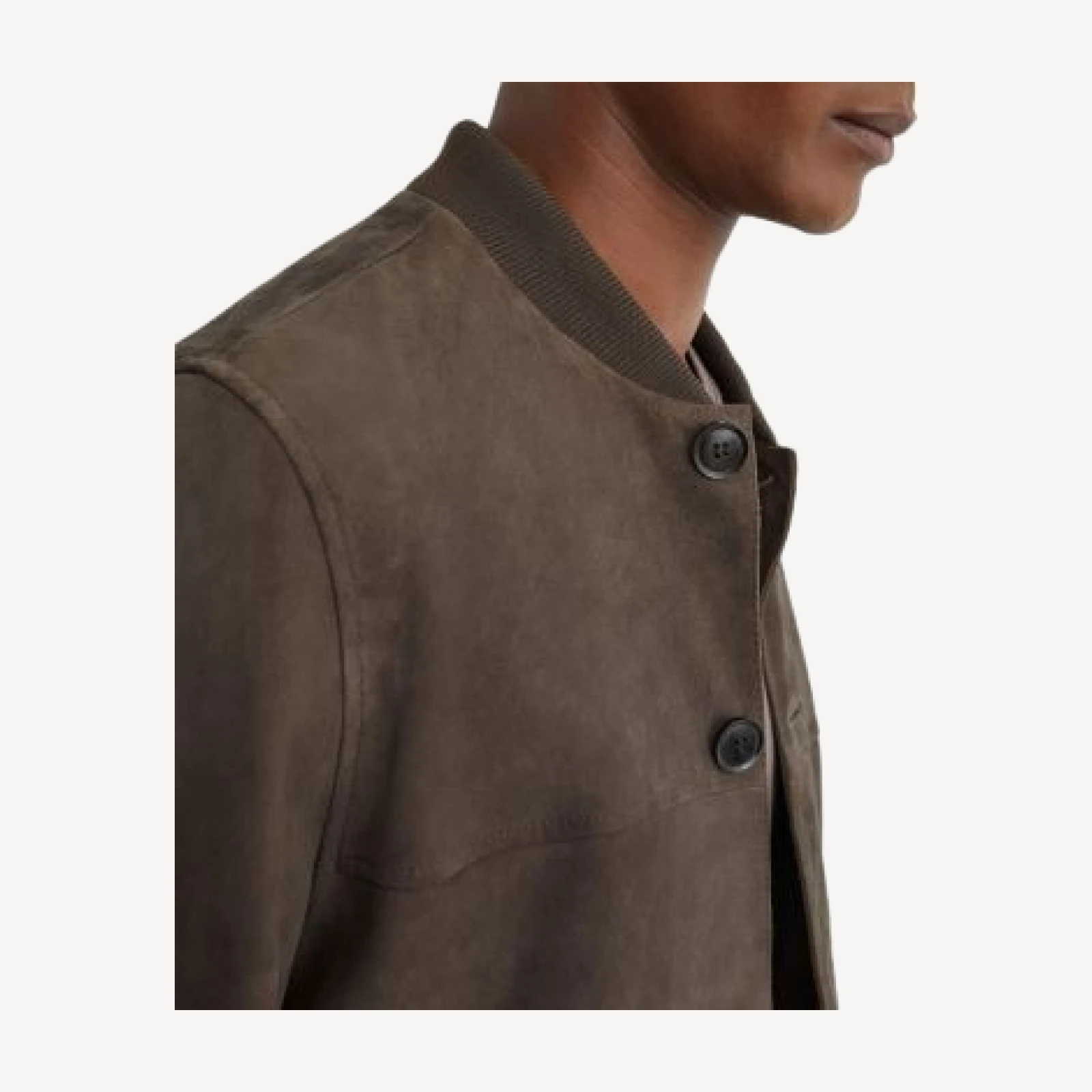 Reiss Mountford Suede Bomber Jacket