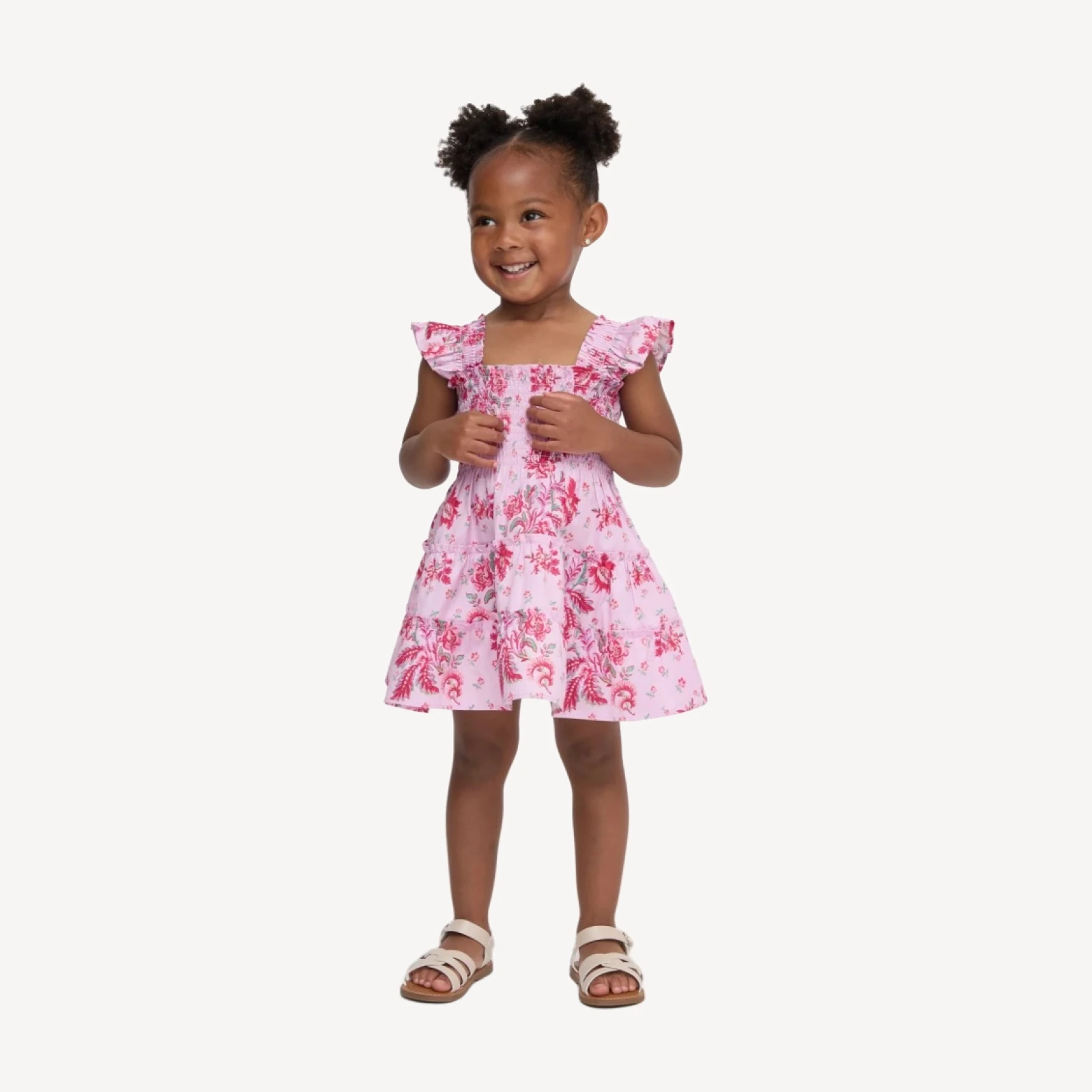 The Tiny Ellie Nap Dress - Pink Delft Bouquet