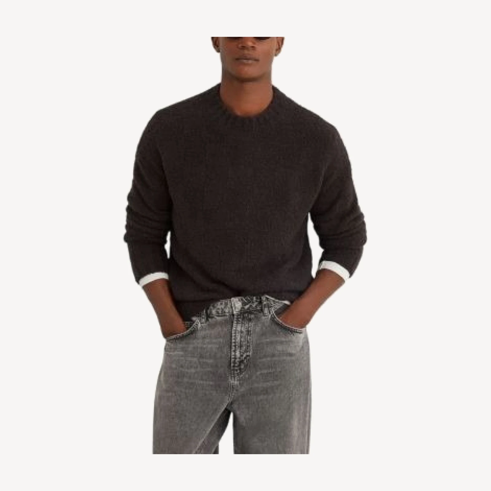 Reiss Bowie Cotton Loose Fit 31.5 Jeans in Grey