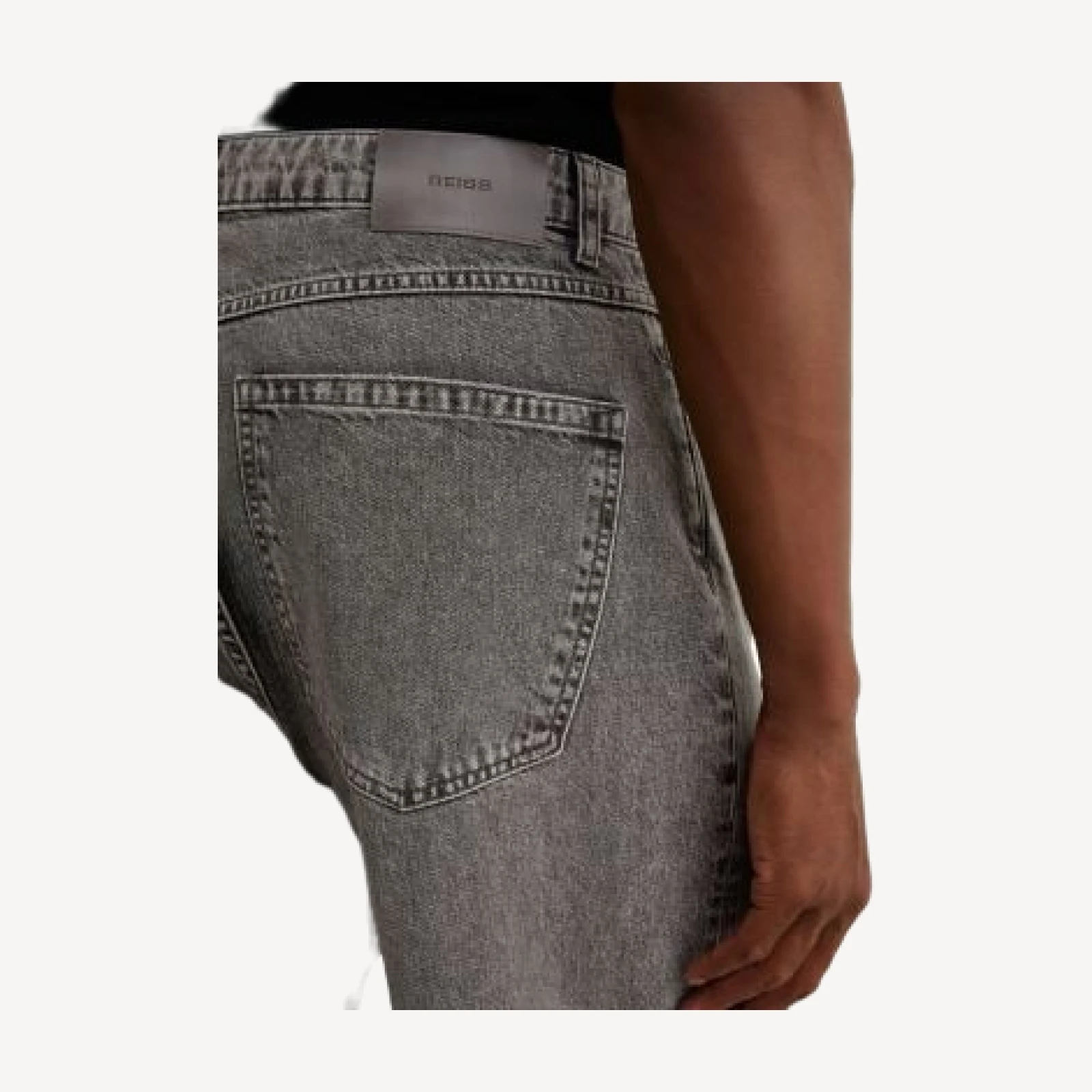 Reiss Bowie Cotton Loose Fit 31.5 Jeans in Grey