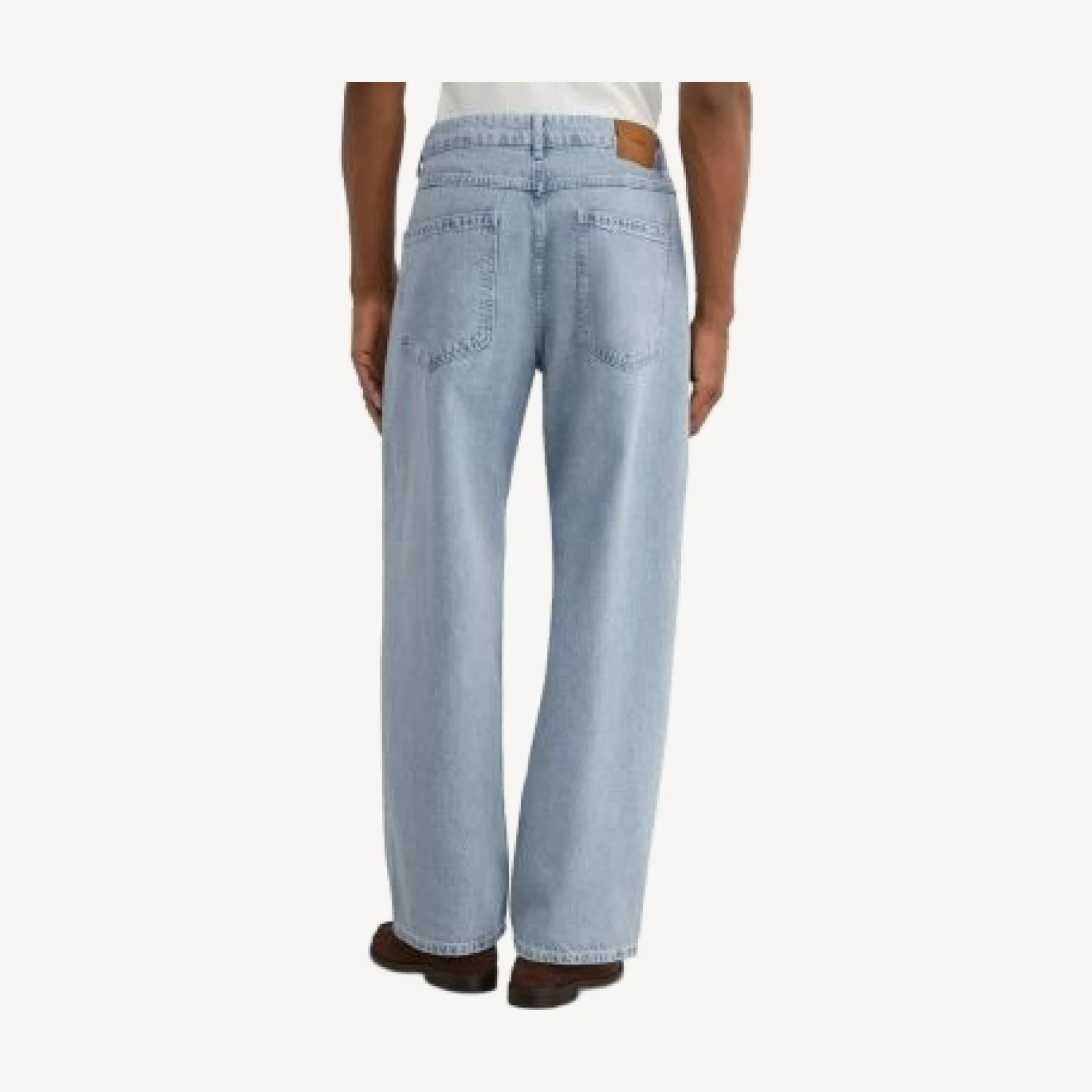 Reiss Bowie Cotton Loose Fit 31.5 Jeans in Grey