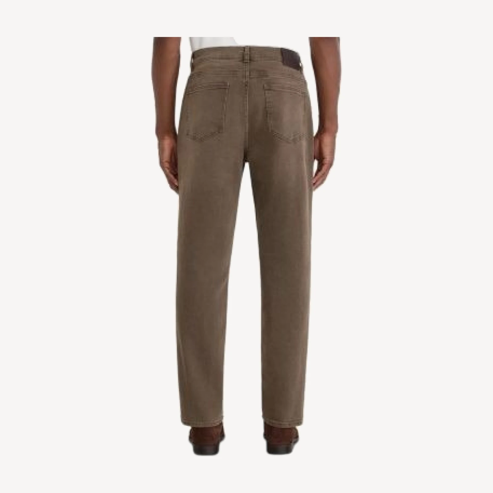Reiss Iron Cotton Blend Straight Fit Jeans in Brown