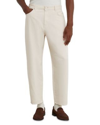 Reiss Freddie Cotton & Linen Barrel 31.5 Jeans in White