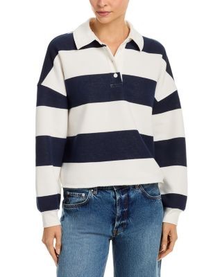 Aqua Cropped Oversized Polo Sweater - Exclusive