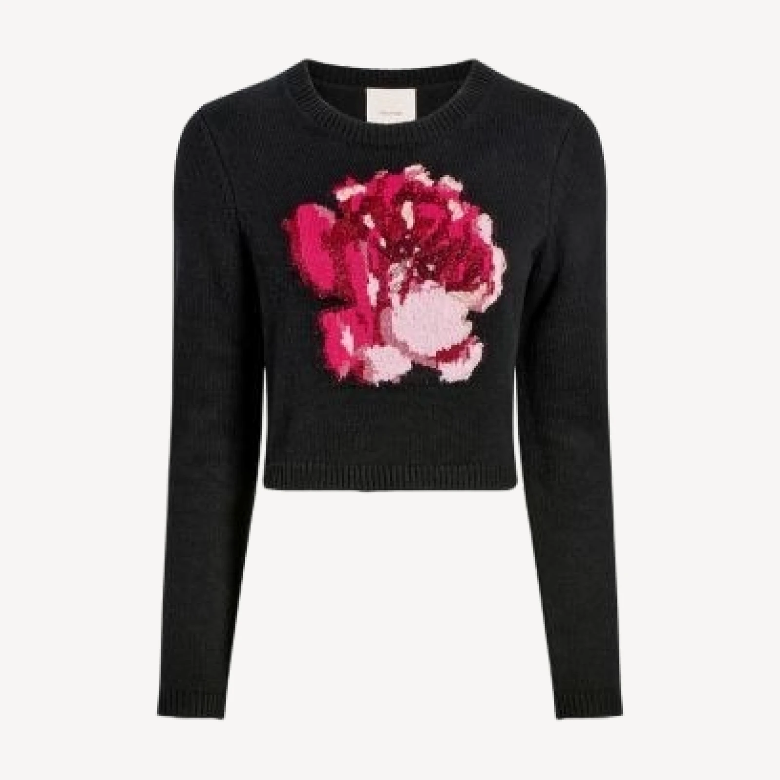 Cinq a Sept Heritage Rose Cropped Sweatshirt
