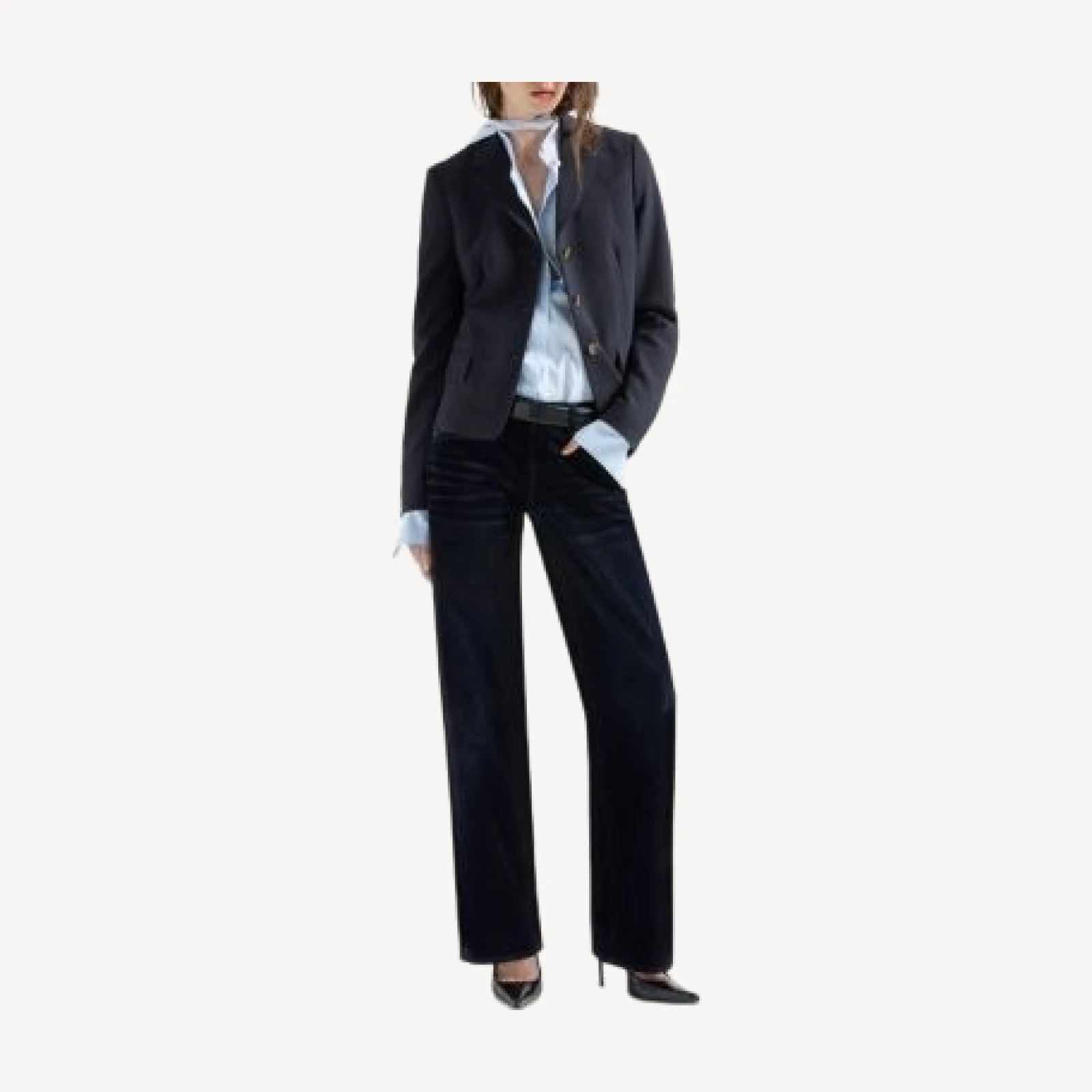 7 For All Mankind Low Rise Straight Jeans in Flock Navy
