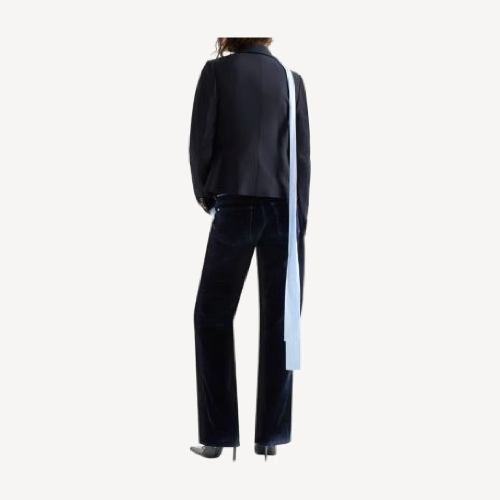 7 For All Mankind Low Rise Straight Jeans in Flock Navy