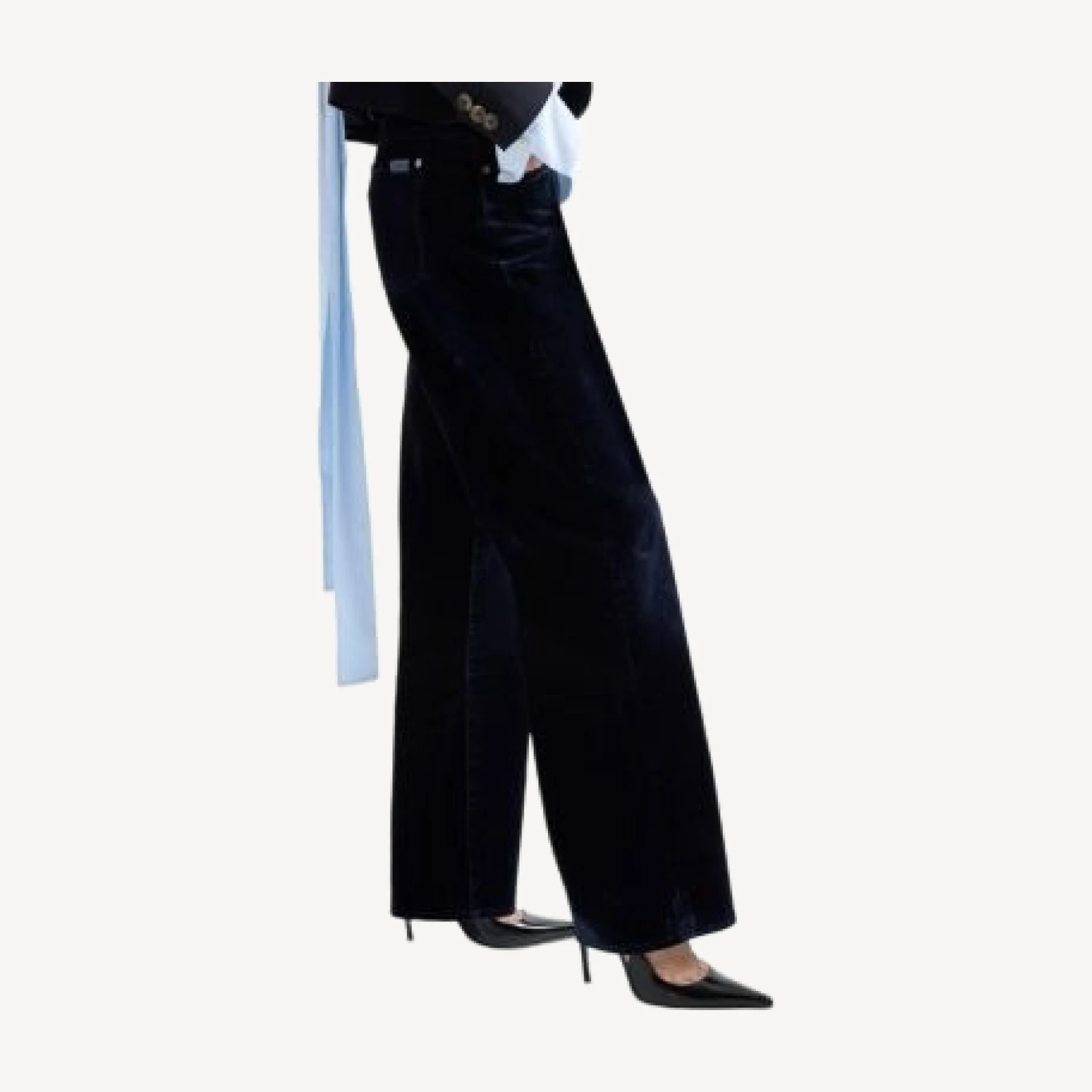 7 For All Mankind Low Rise Straight Jeans in Flock Navy
