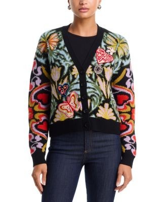 Cinq a Sept Psychedellic Amour Embellished Cardigan