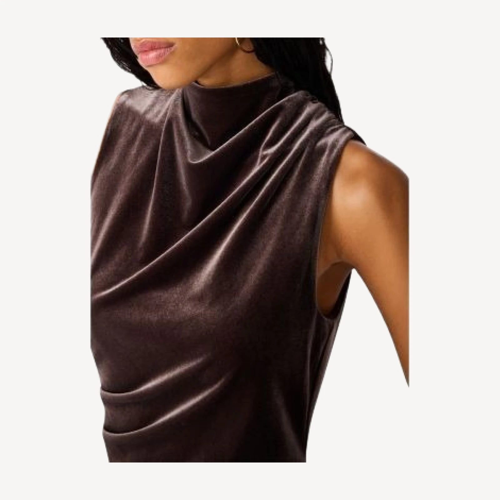 Steve Madden Mo Draped Velvet Midi Dress