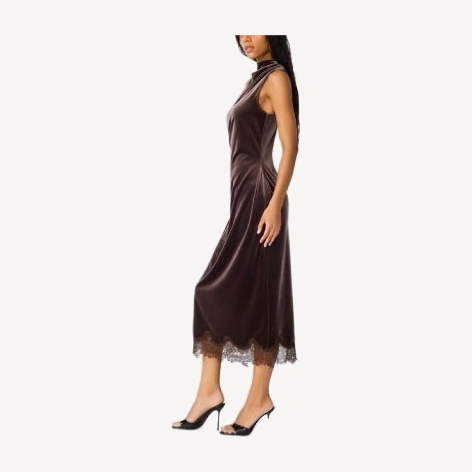 Steve Madden Mo Draped Velvet Midi Dress