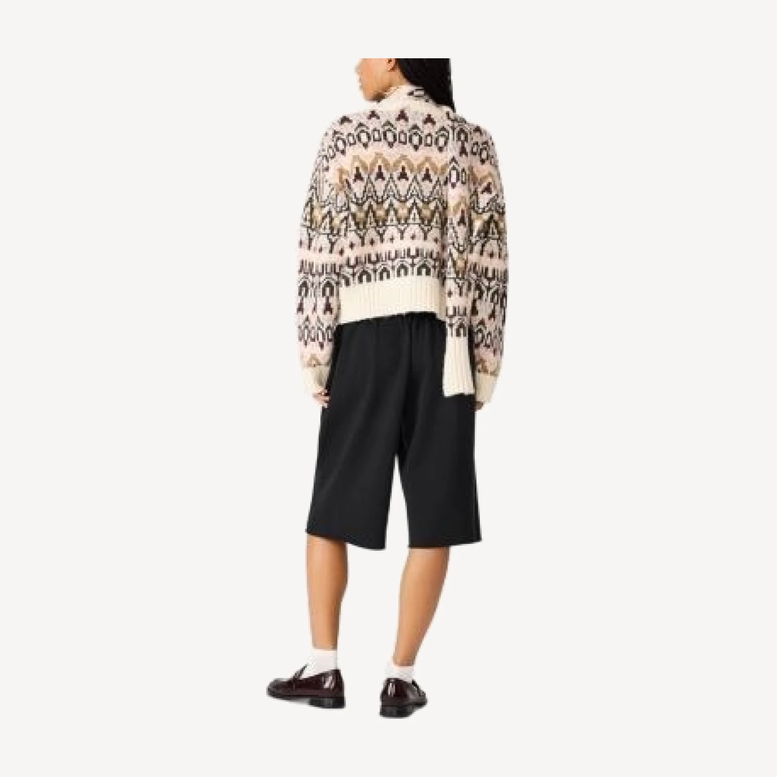 Steve Madden Mindie Cropped Fair Isle Sweater