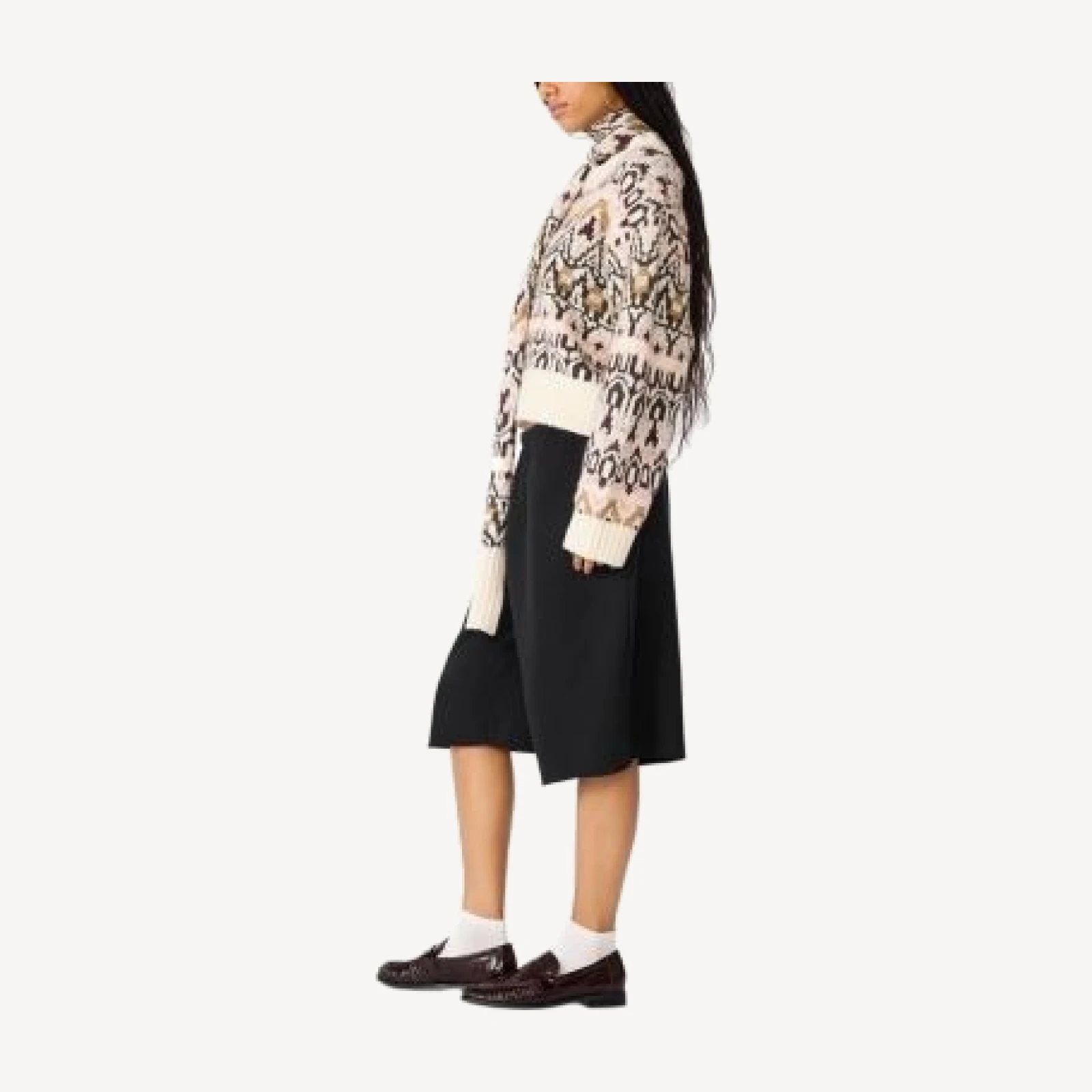 Steve Madden Mindie Cropped Fair Isle Sweater