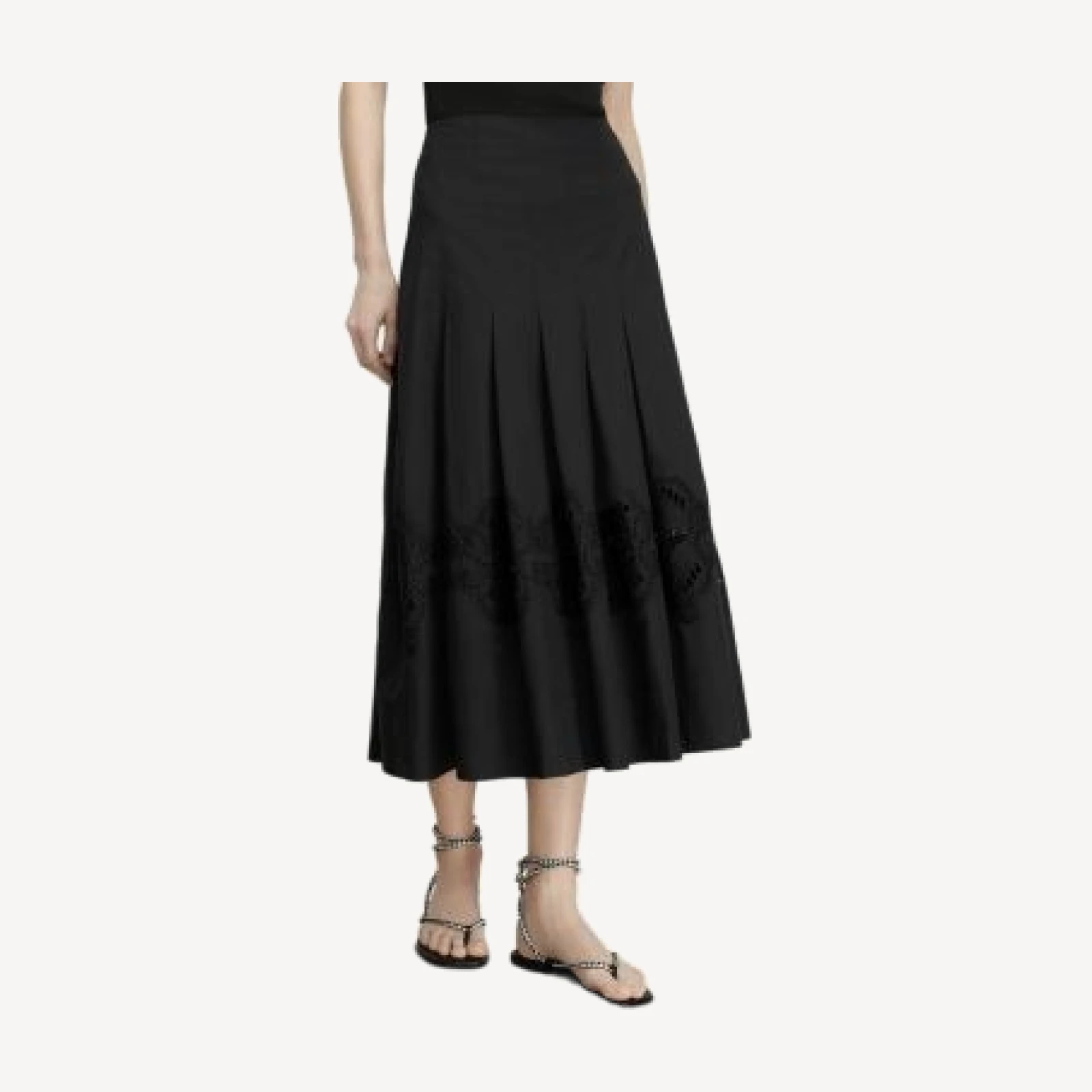 Veronica Beard Fynnley Eyelet Midi Skirt