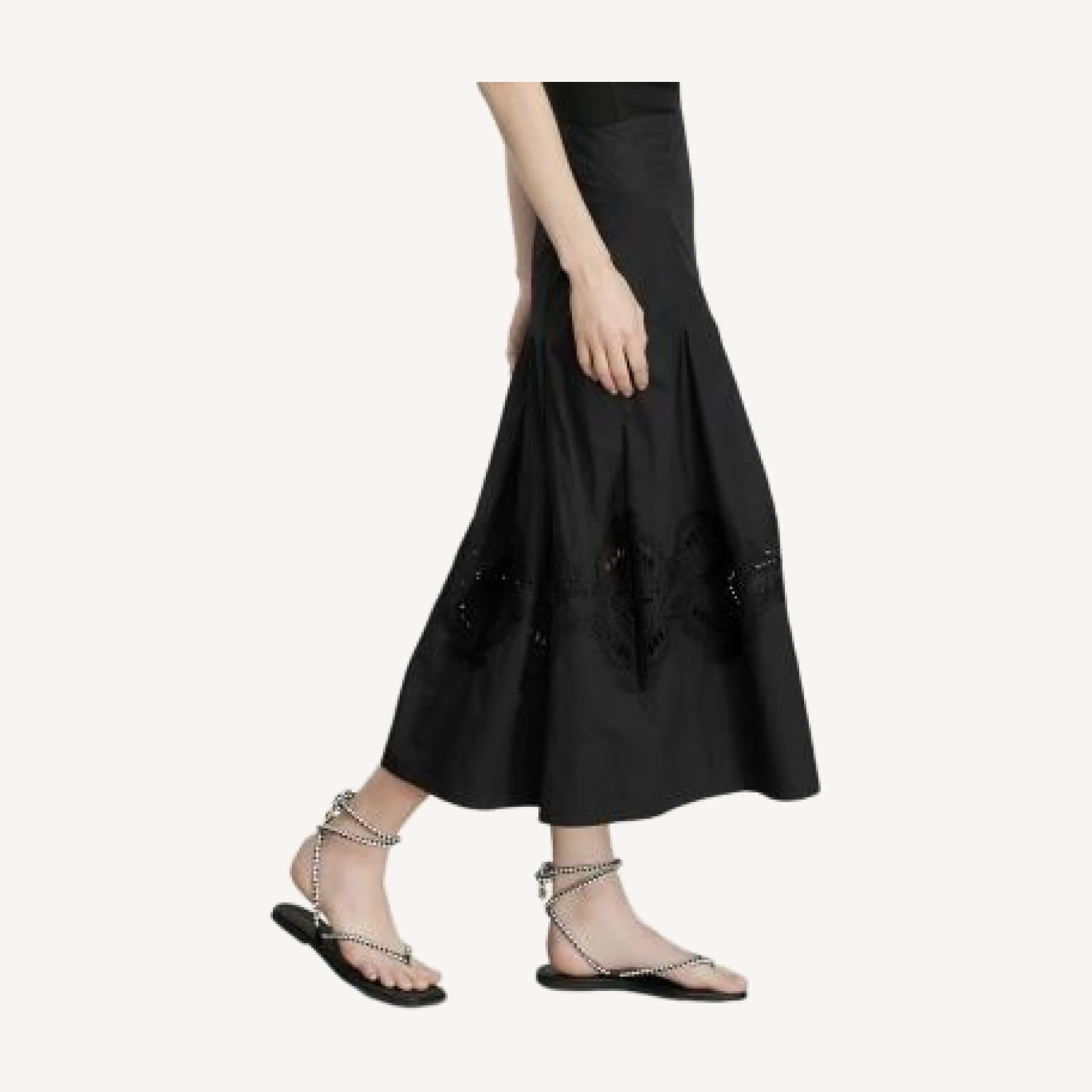 Veronica Beard Fynnley Eyelet Midi Skirt