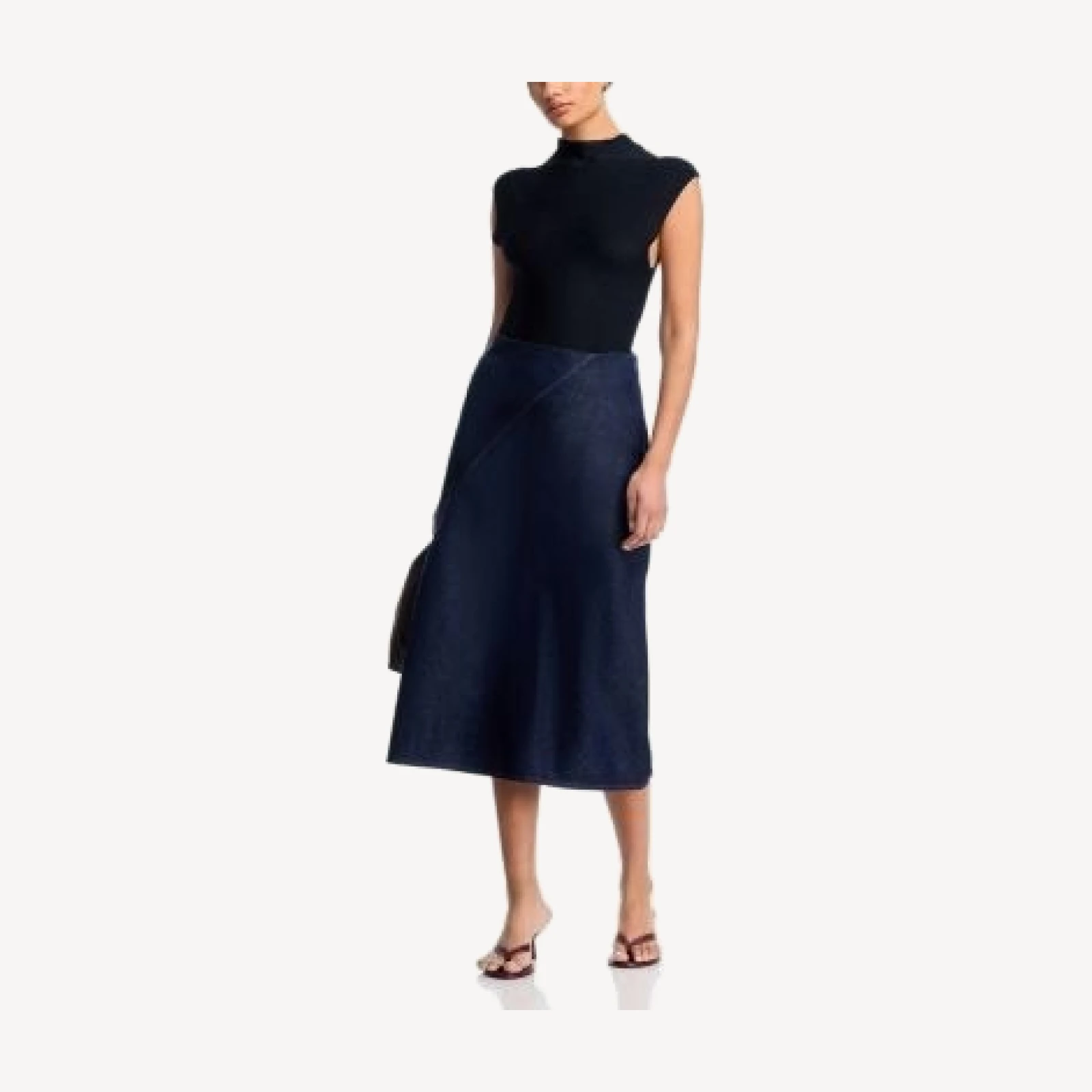 rag & bone Lisbon Denim Skirt in Oceanrinse