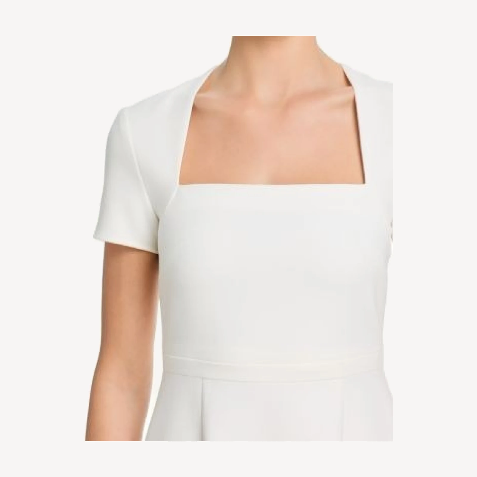 French Connection Whisper Square Neck Short Sleeve Mini Dress