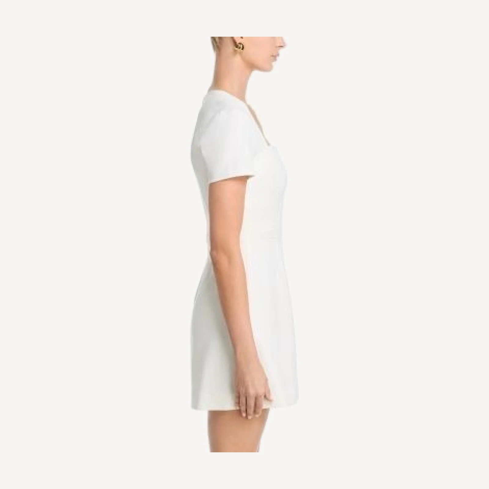 French Connection Whisper Square Neck Short Sleeve Mini Dress