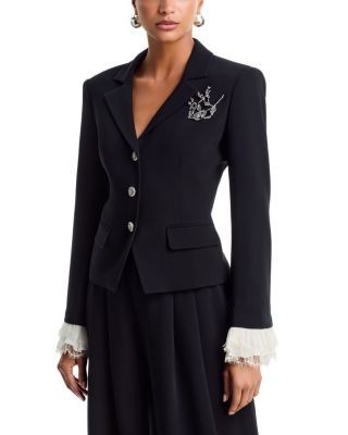 Cinq a Sept Sorren Lace Cuff Blazer