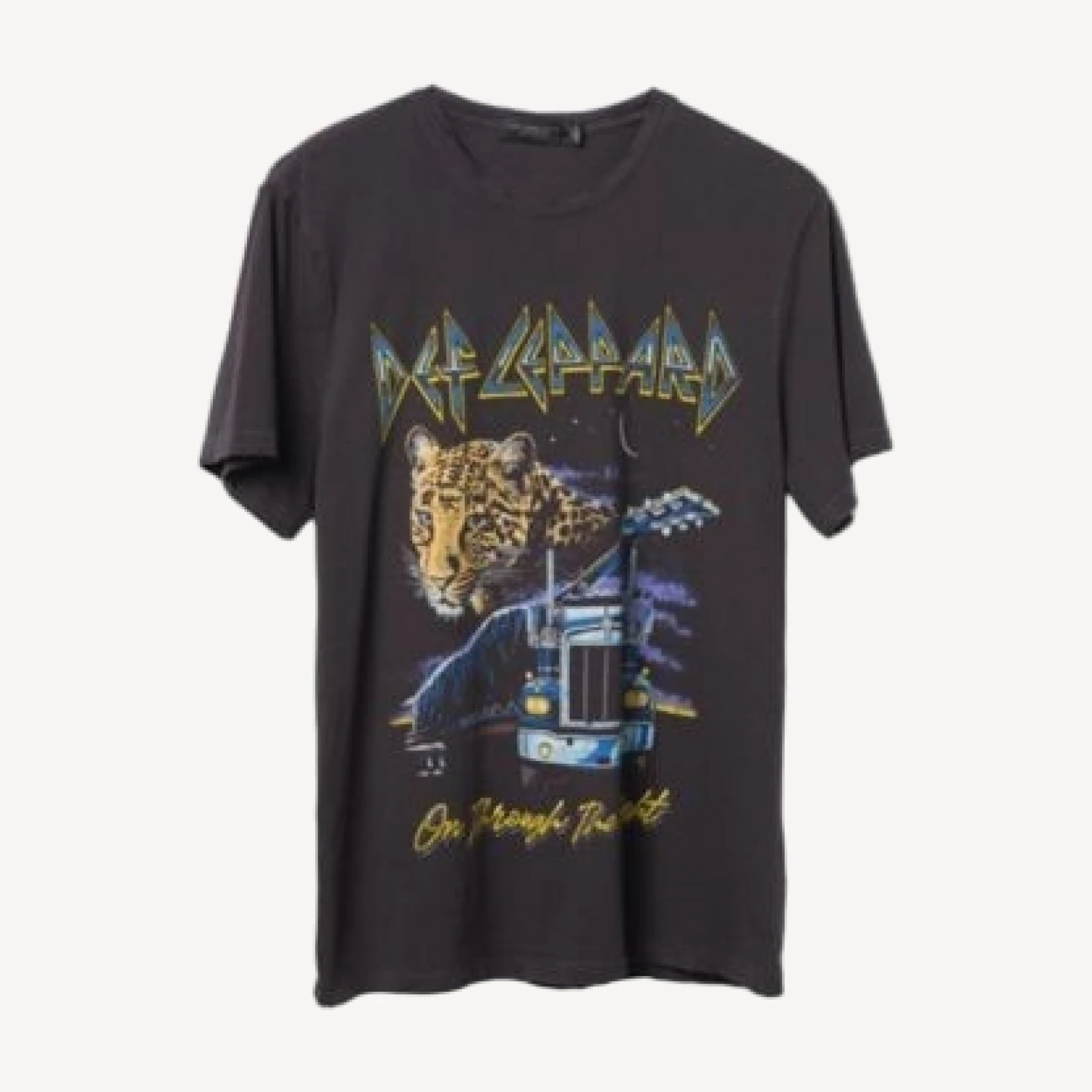 Junk Food Clothing Def Leppard On Through the Night Vintage Tee