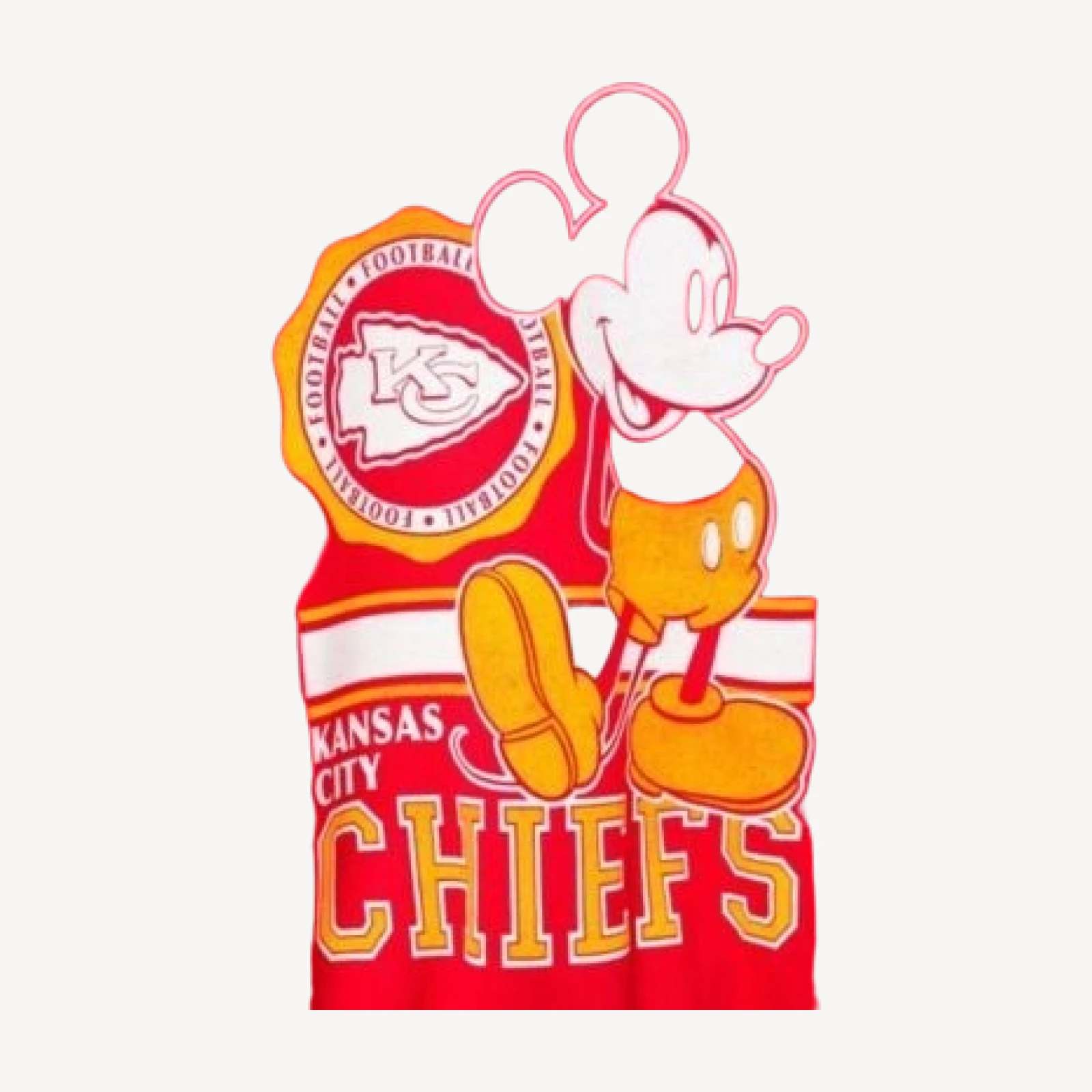 Junk Food Clothing Unisex Kansas City Chiefs Mickey Crew Fleece