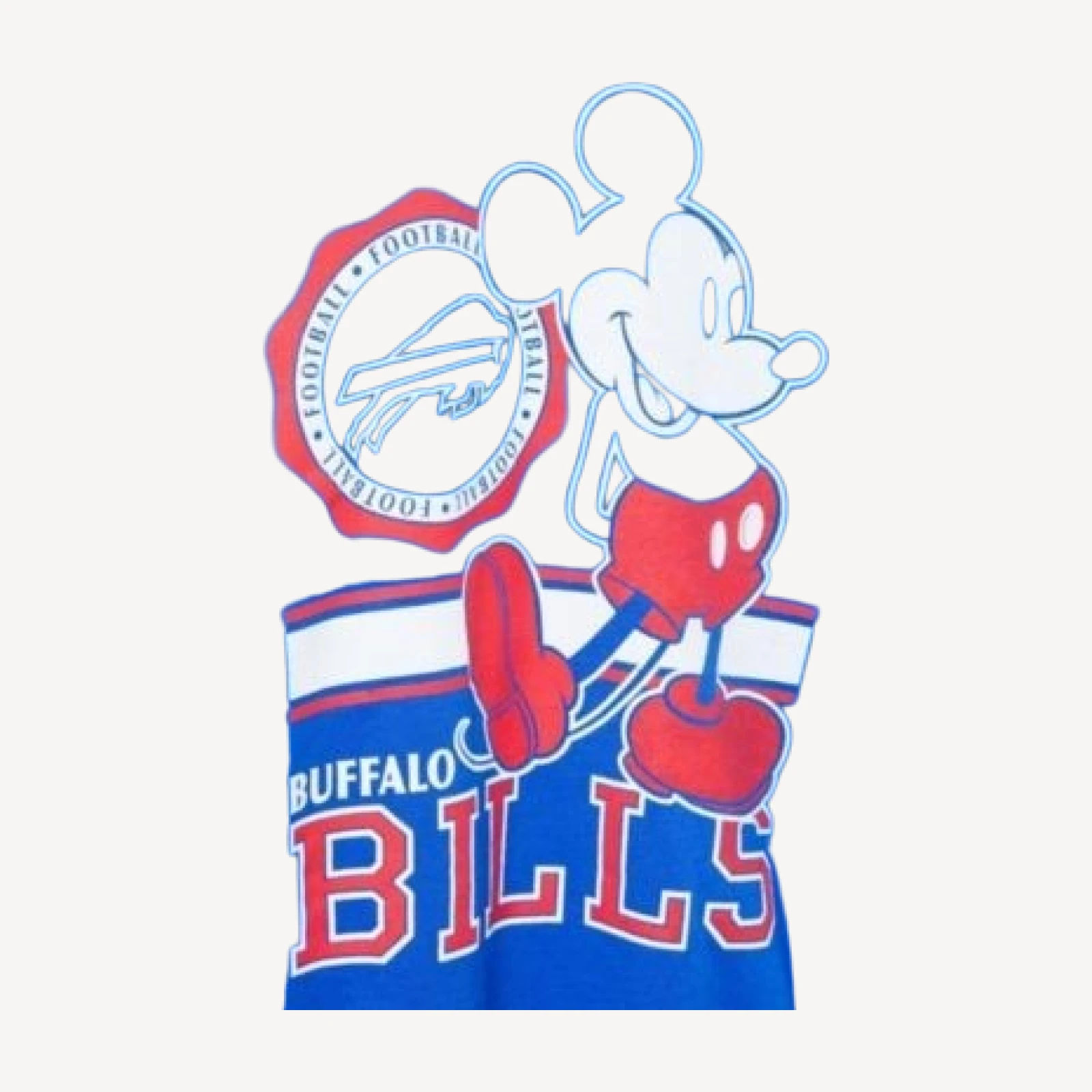 Junk Food Clothing Unisex Buffalo Bills Mickey Crew Fleece