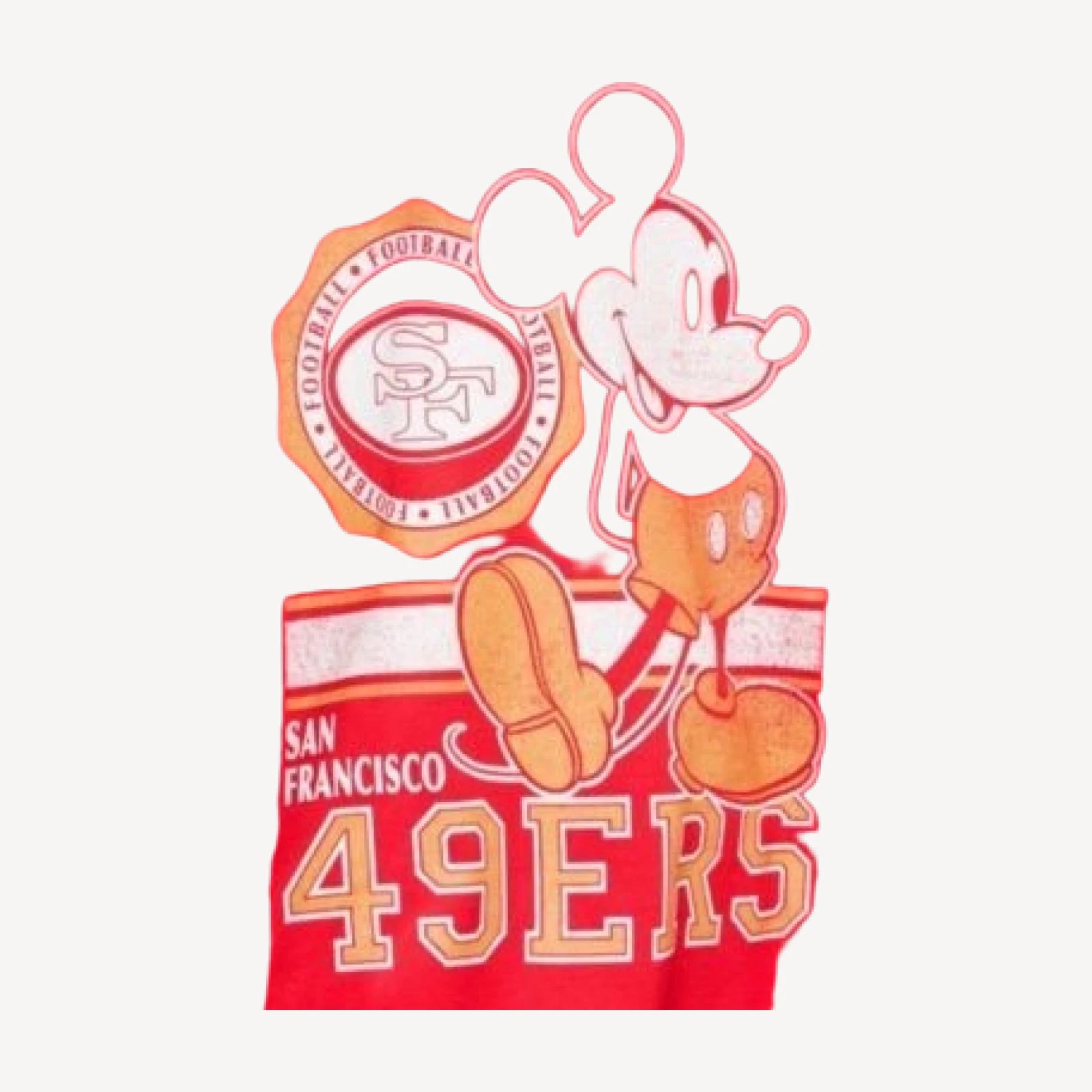 Junk Food Clothing Unisex San Francisco 49ers Mickey Crew Fleece