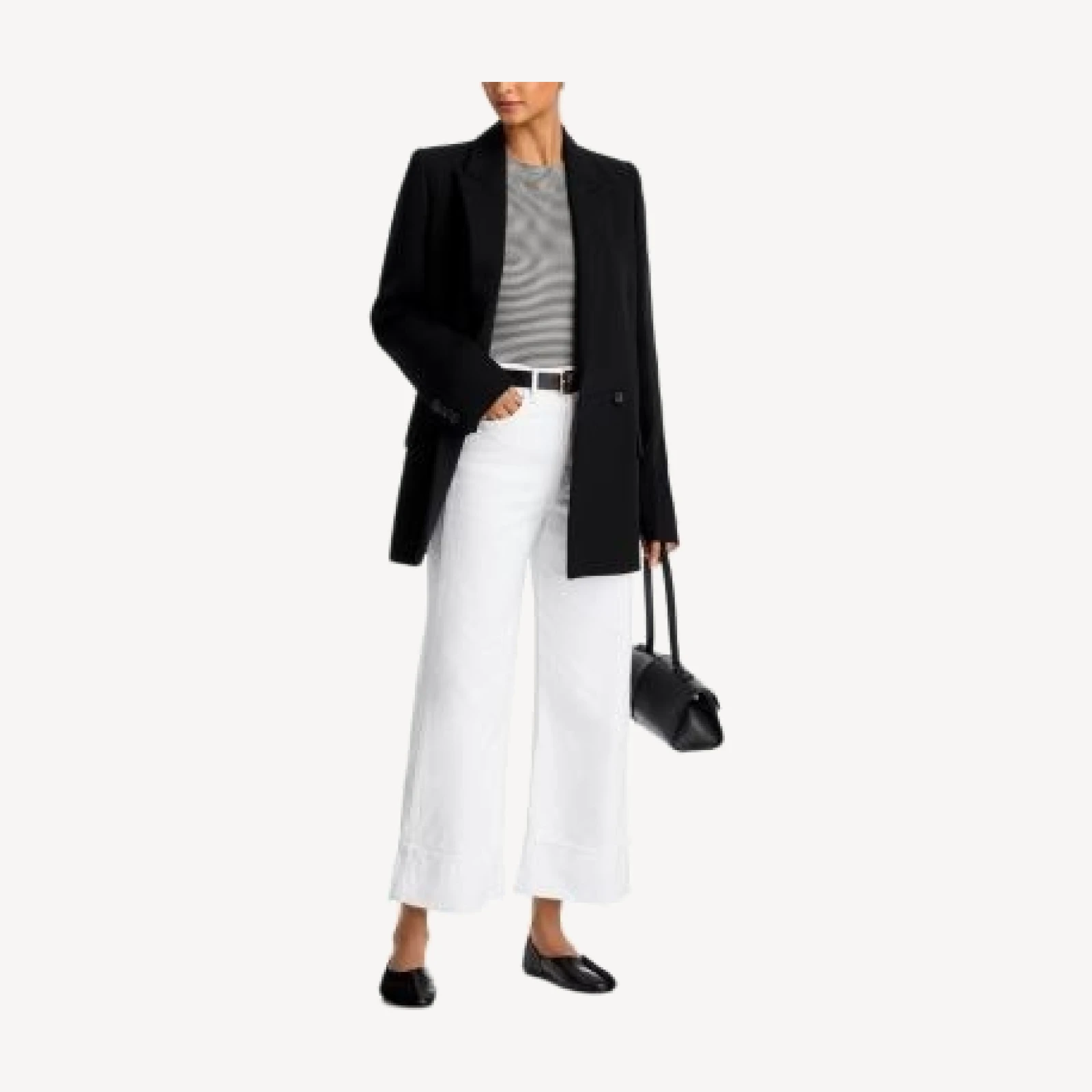 Veronica Beard Taylor Cropped High Rise Jeans in White