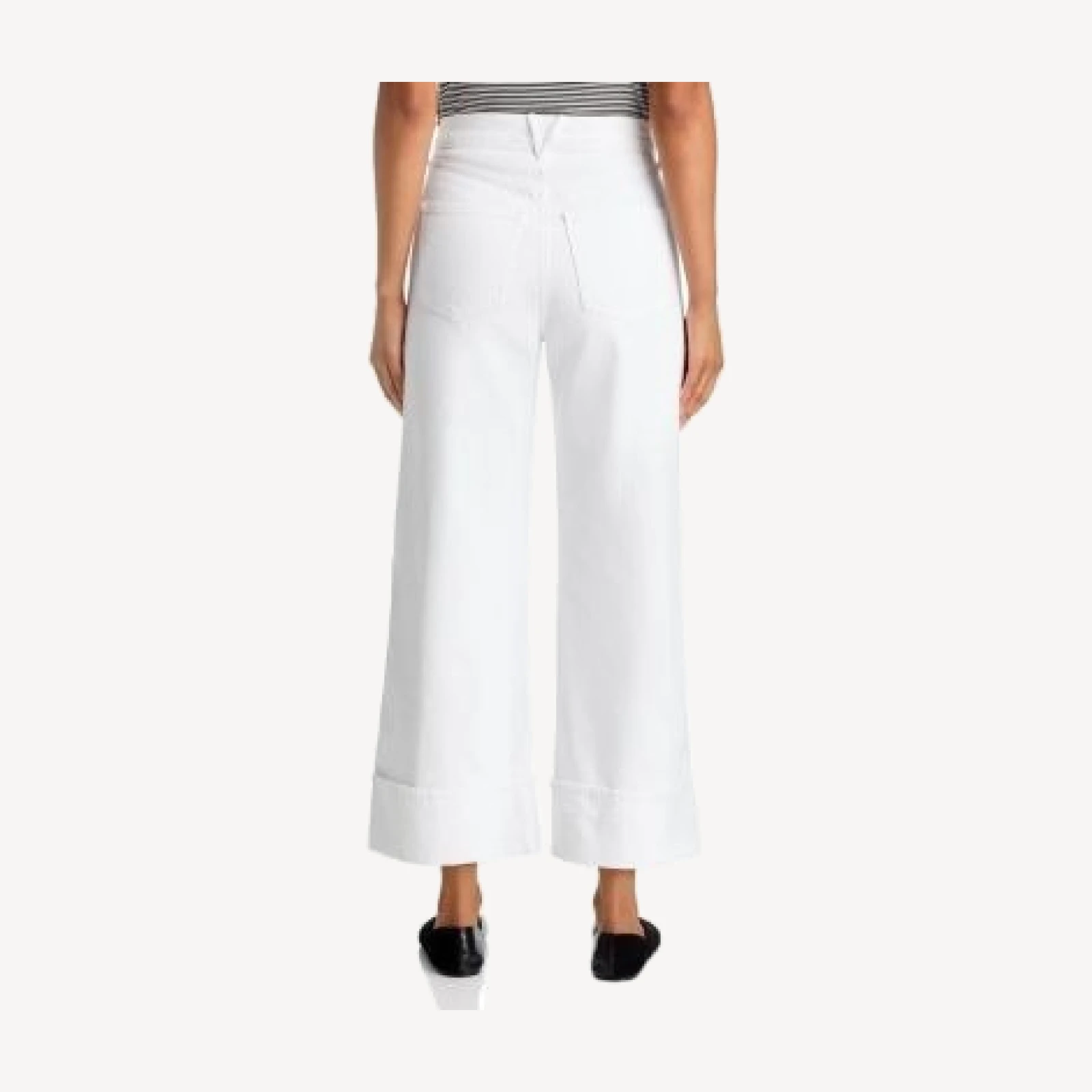 Veronica Beard Taylor Cropped High Rise Jeans in White