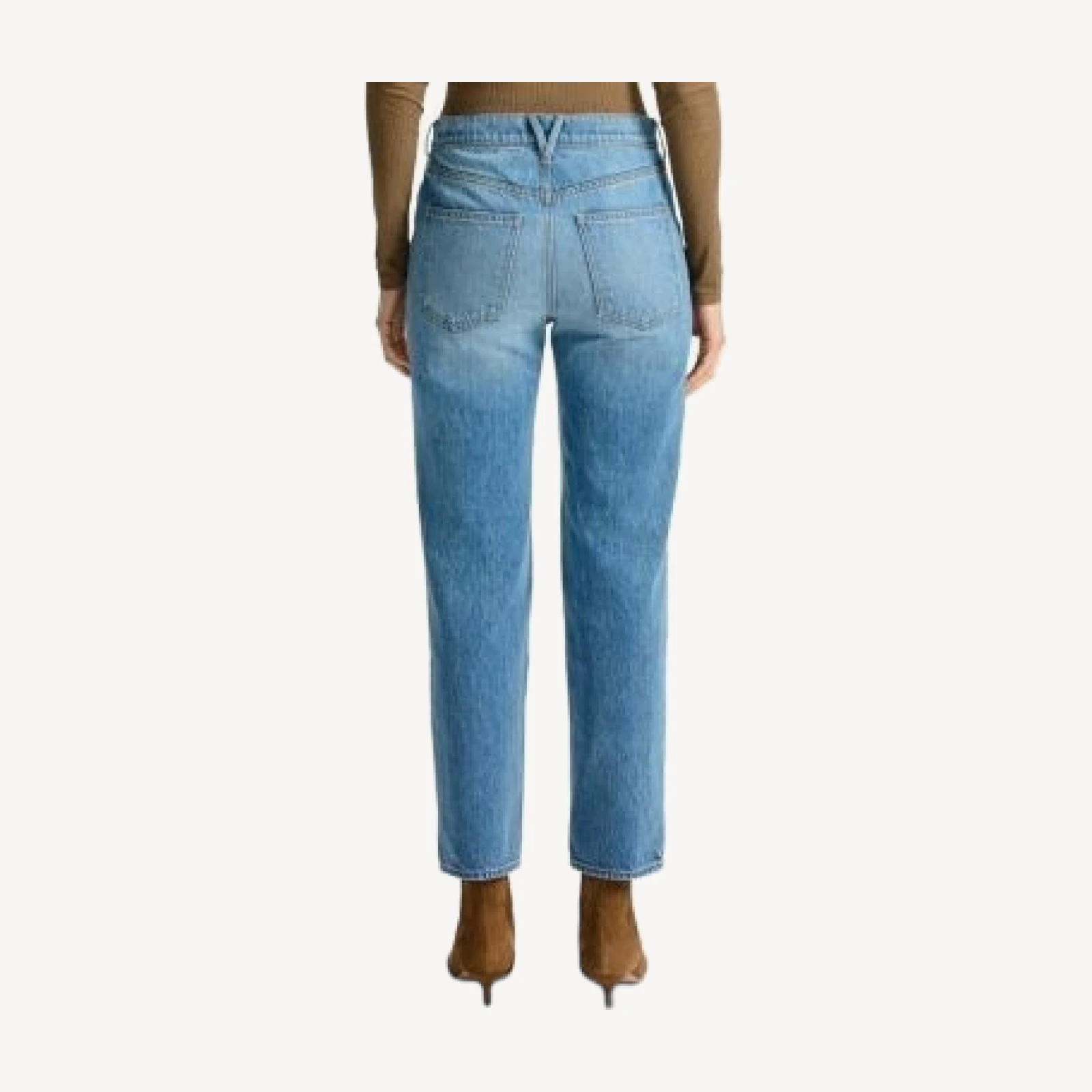 Veronica Beard Leah Mid Rise Straight Jeans in Lakeshore