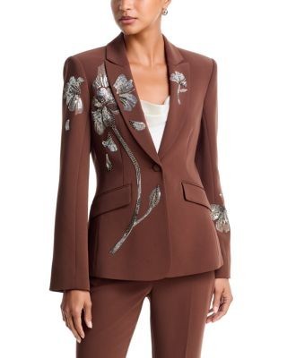 Cinq a Sept Gilded Peony Beaded Cheyenne Blazer