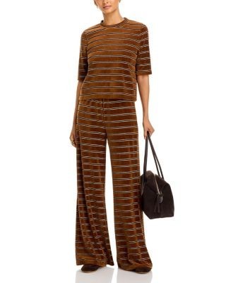 Veronica Beard Tobias Cotton Blend Plush Flare Pants