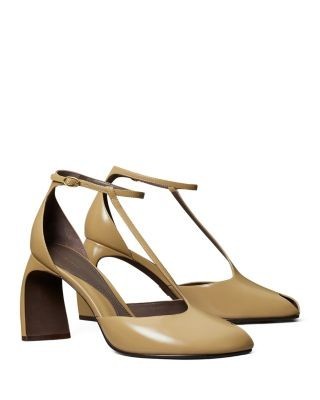 Tory Burch Women's Peep Toe T Strap Pumps