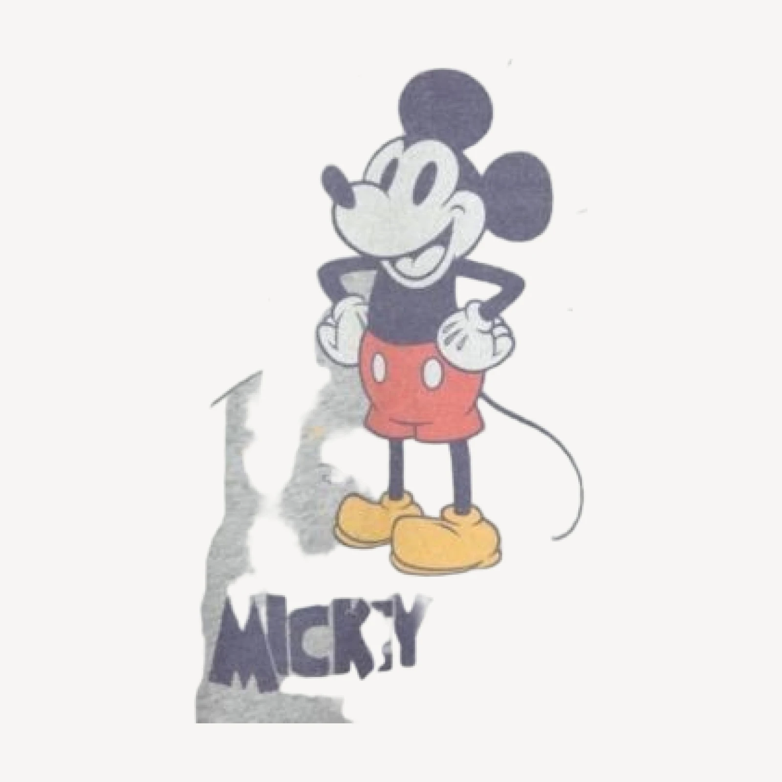 Junk Food Clothing Women's Mickey Mouse Vintage-Inspired Raglan Crew Fleece