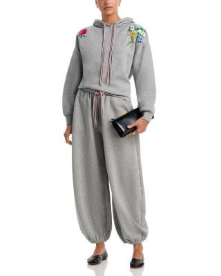 Aqua Cotton Blend Smiley Flower Sweatpants - Exclusive
