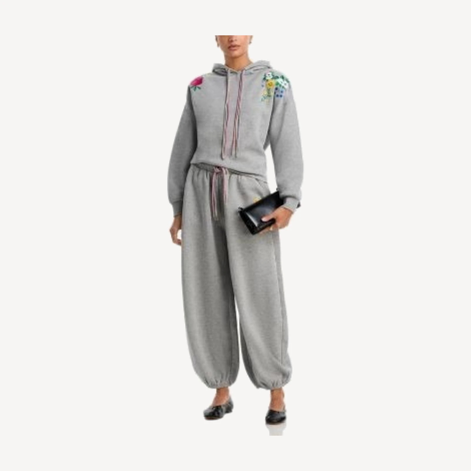 Aqua Cotton Blend Smiley Flower Sweatpants - Exclusive