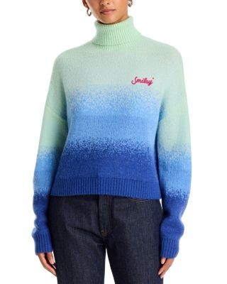 Aqua Ombre Turtleneck Sweater - Exclusive