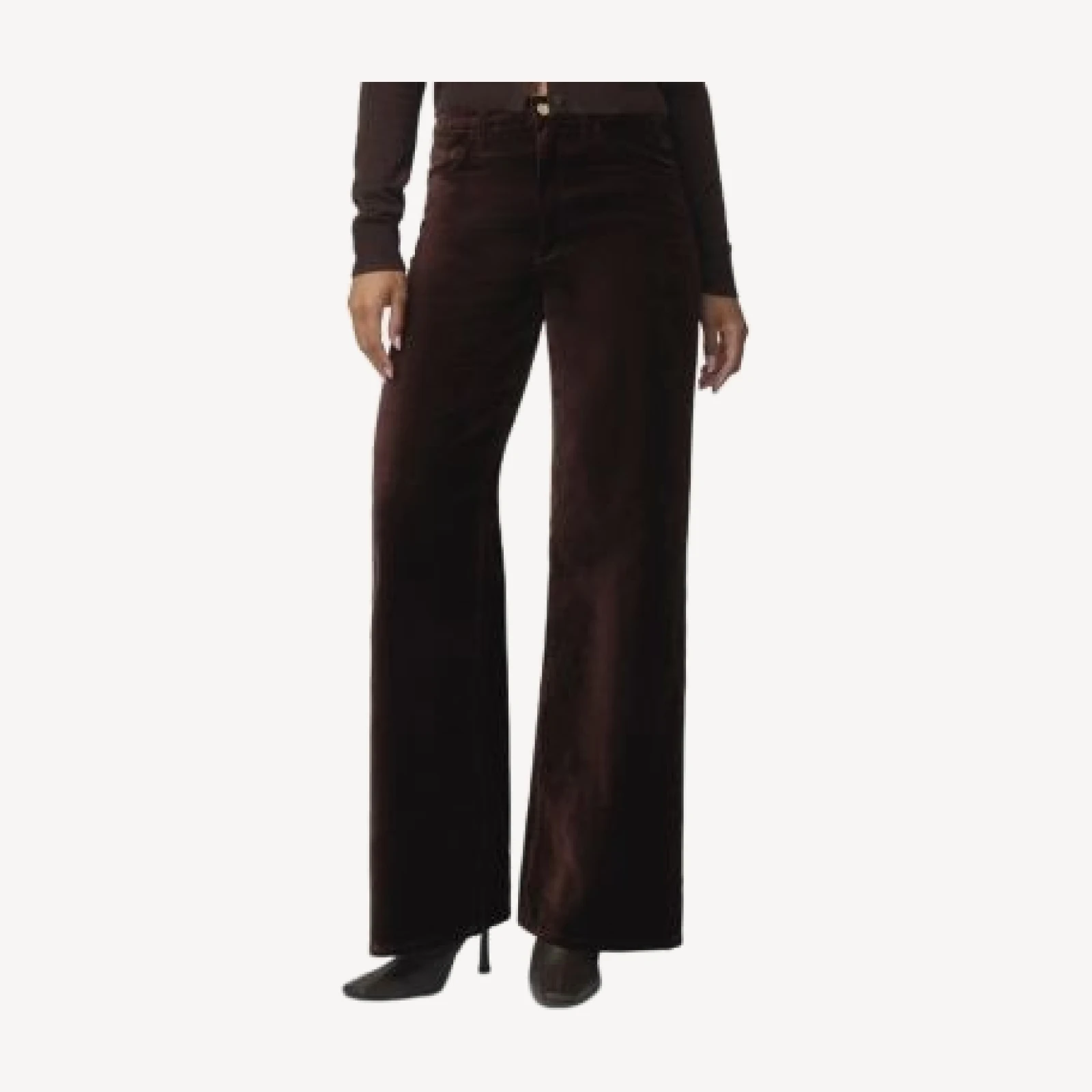 Joe's Jeans The Mia High Rise Wide Leg Velveteen Jeans in Coffee Bean