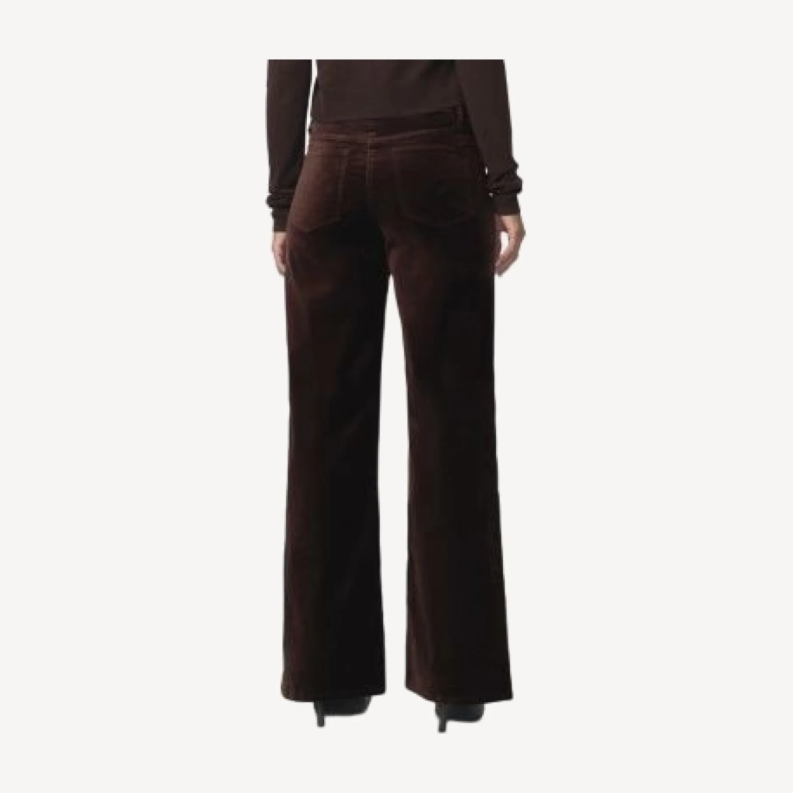 Joe's Jeans The Mia High Rise Wide Leg Velveteen Jeans in Coffee Bean