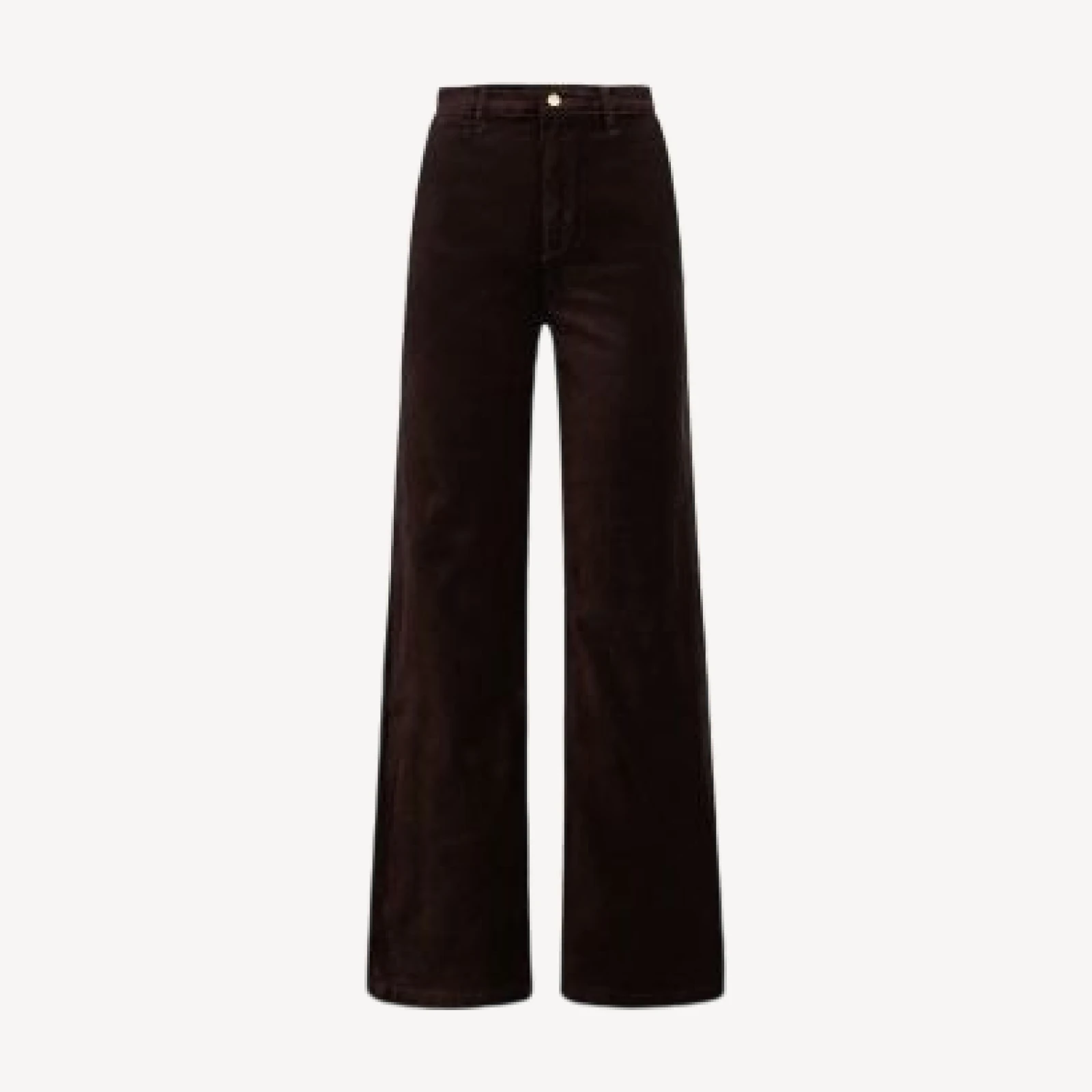 Joe's Jeans The Mia Petite Velveteen Wide Leg Jeans in Coffee Bean