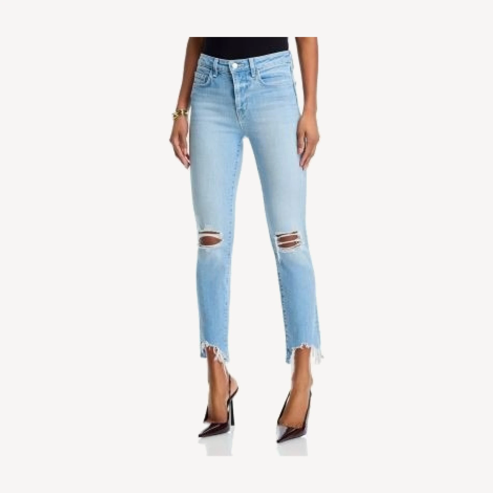 L'Agence High Line High Rise Skinny Jeans in Rosedale Destruct